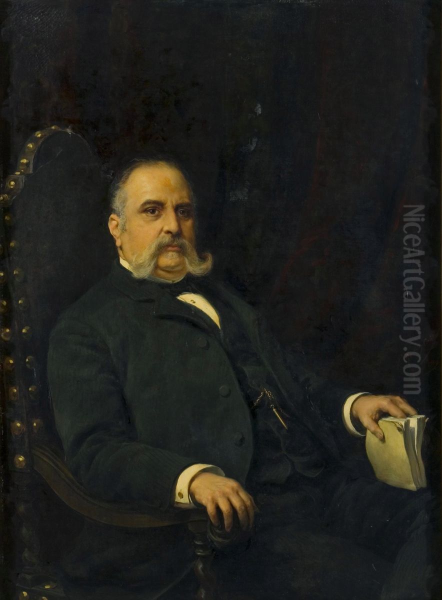 Augusto Comas y Arques Oil Painting by Salvador Martinez Cubells