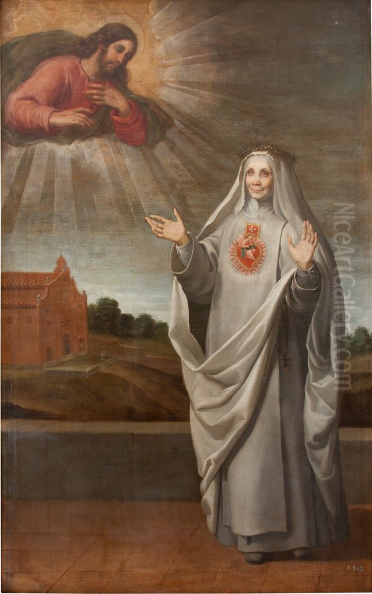 La beata Mariana de Jesus Oil Painting by Vincenzo Carducci