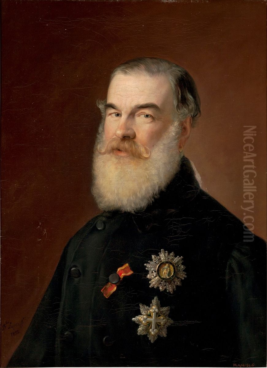 Dionisio de Bassecourt, marques de Bassecourt Oil Painting by Bernardo Lopez Piquer