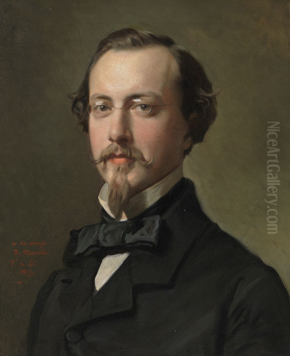 El pintor Benito Soriano Murillo Oil Painting by Federico de Madrazo y Kuntz