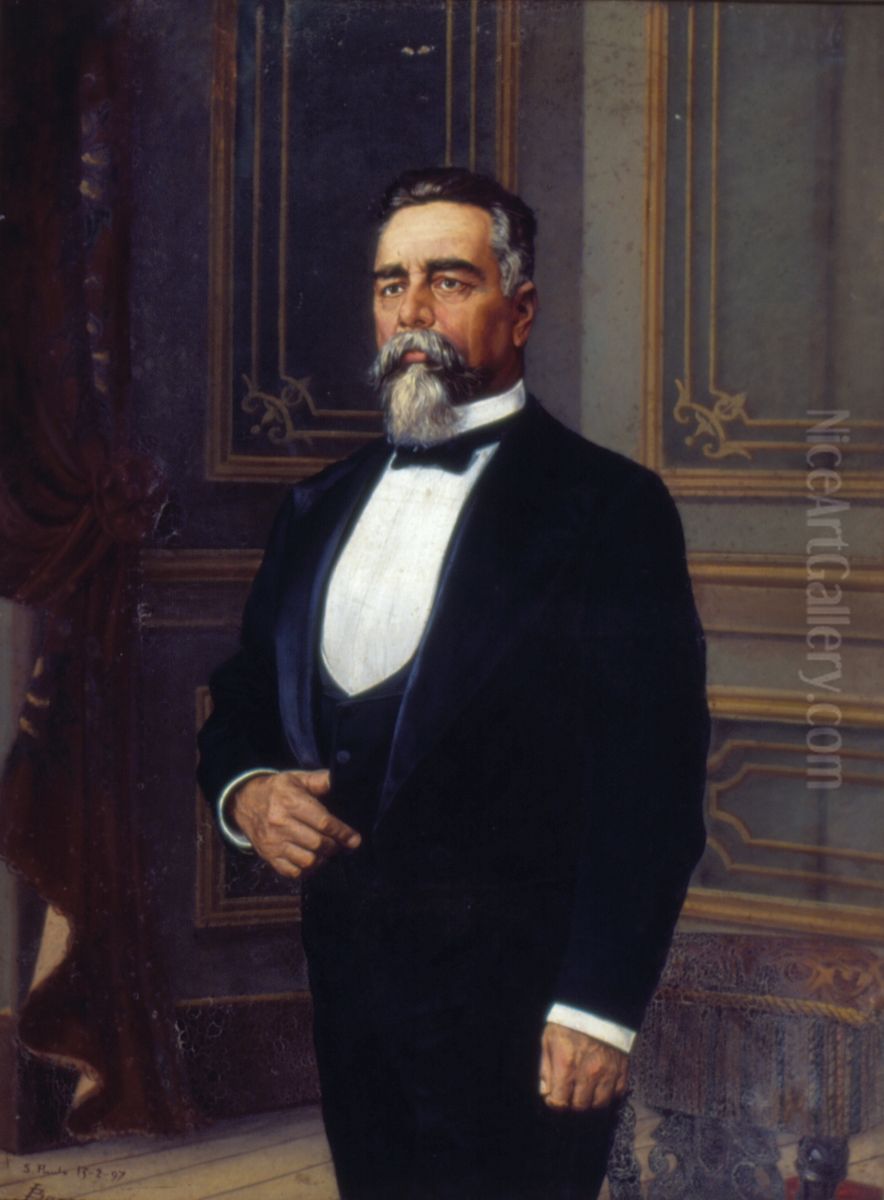 Retrato de Campos Sales Oil Painting by Jonas de Barros