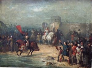 Toma de posesion de las aguas de Cadiz por Alfonso X de Castilla (boceto)