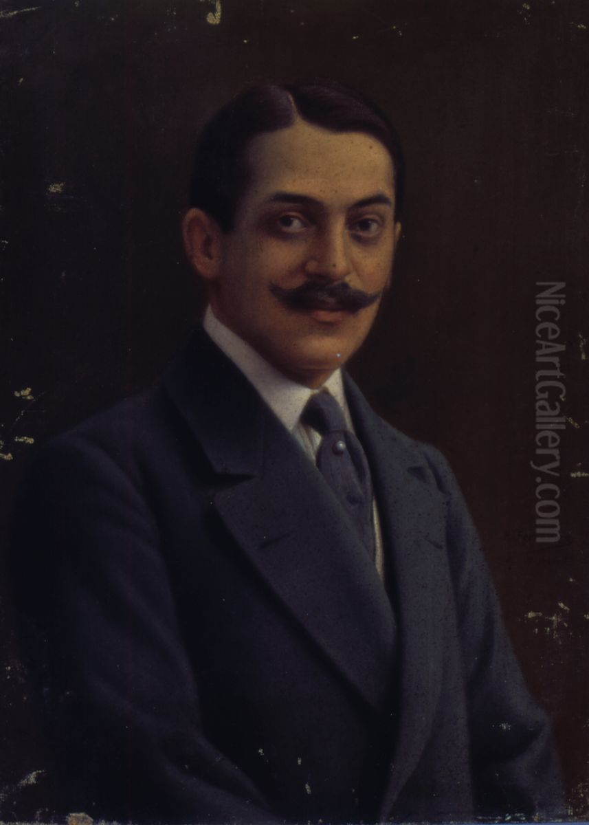 Retrato do Embaixador Jose da Costa de Macedo Soares Oil Painting by Antonio Fernandez Gomez