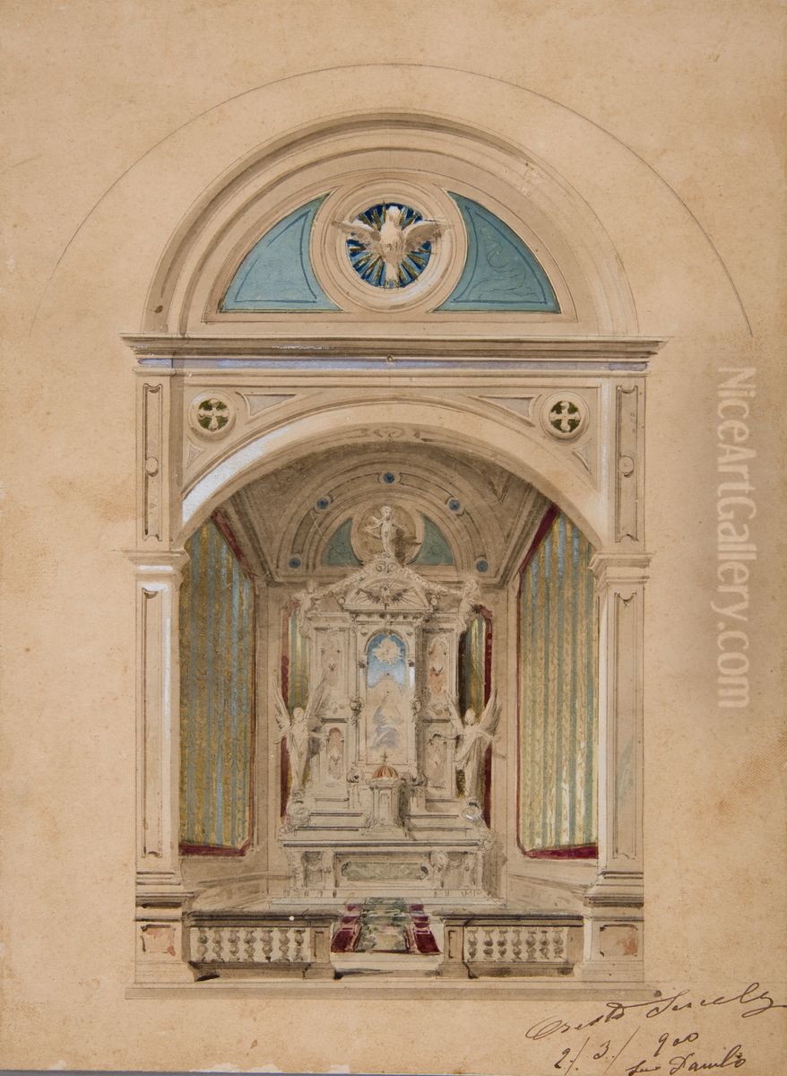 Sem Titulo/Legenda Oil Painting by Oreste Sercelli