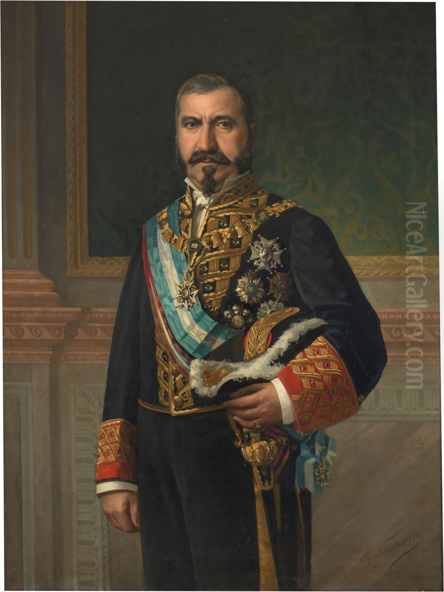 Manuel Orovio Echague Oil Painting by Ricardo Maria Navarrete Fos