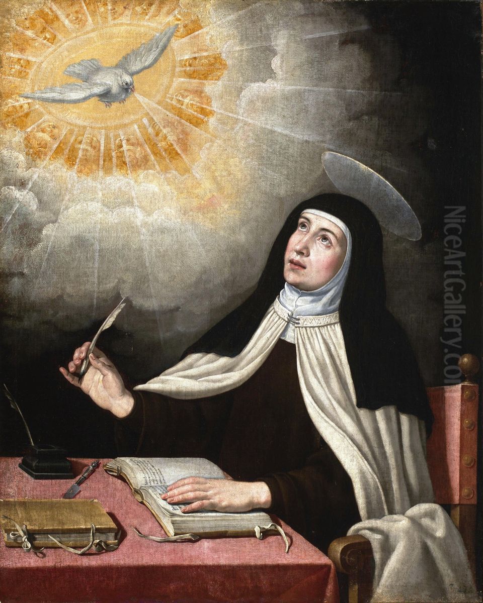 Santa Teresa de Jesus Oil Painting by Jusepe de Ribera