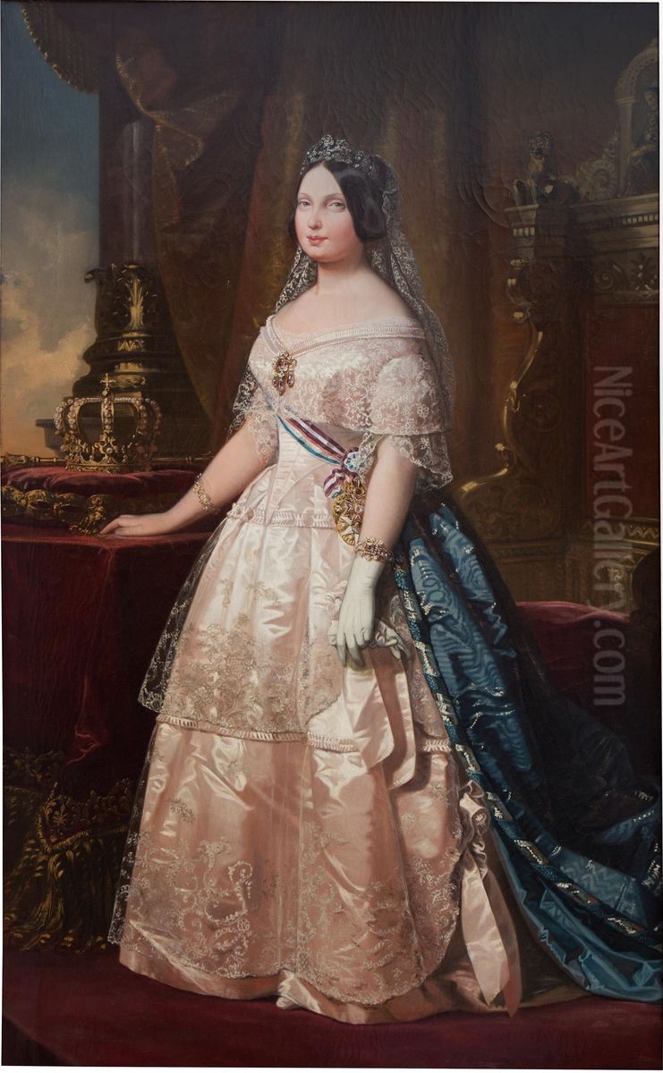 Isabel II de Espana Oil Painting by Isidoro Lozano