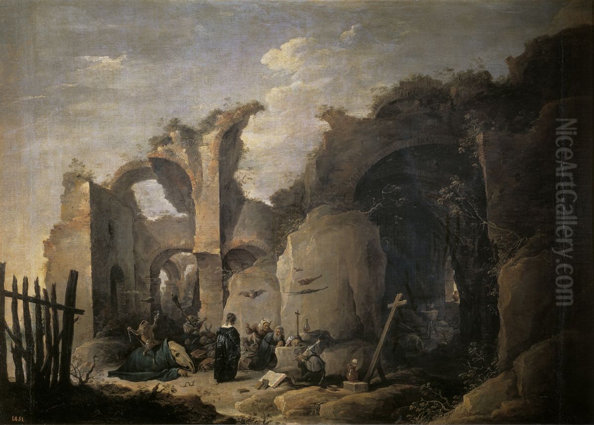 The Temptations of Saint Anthony the Abbot Oil Painting by David Teniers the Younger