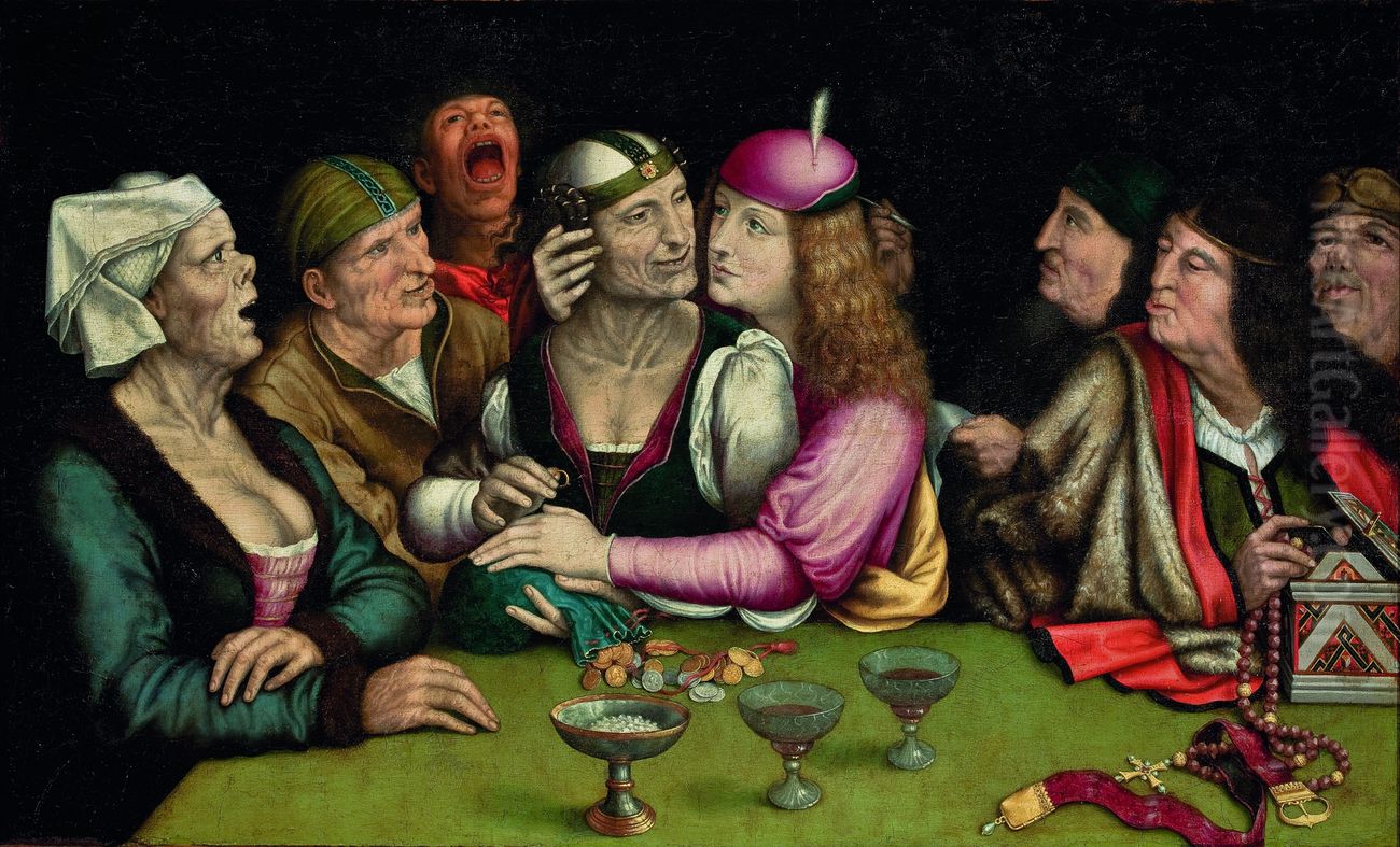 O Casamento Desigual Oil Painting by Quinten Metsys