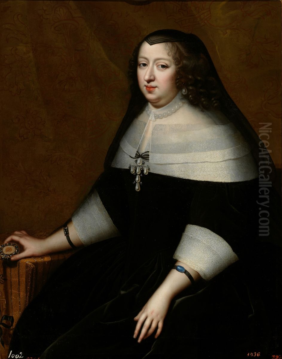 Ana de Austria, reina de Francia Oil Painting by Henri and Charles Beaubrun