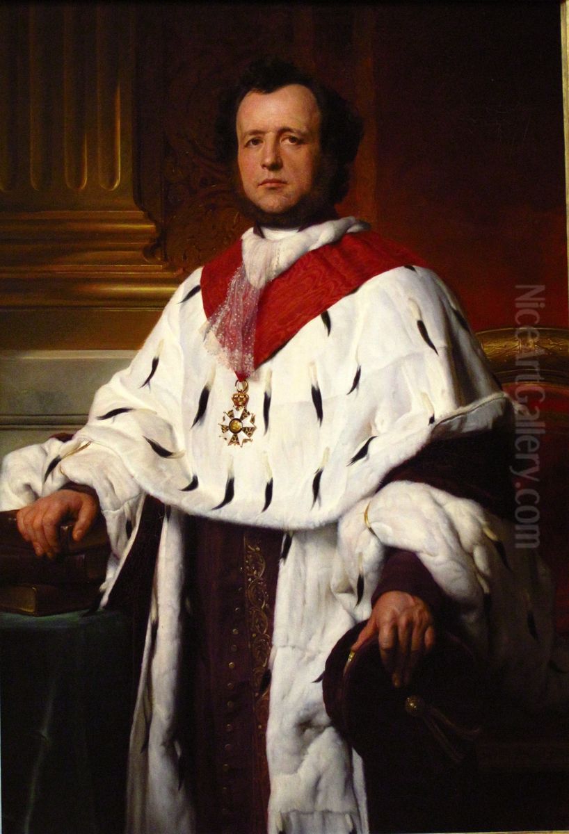 Le comte Narcisse-Achille de Salvandy (1795-1856) en Grand maitre de l'Universite Oil Painting by Paul Delaroche