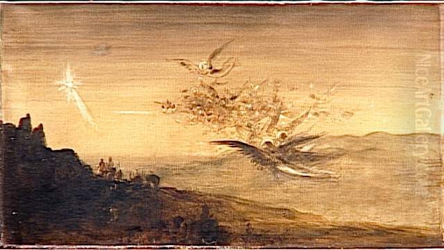 Angels following the Three Magi Oil Painting by Gustave Moreau