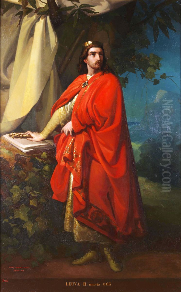 Liuva II, rey de los Visigodos Oil Painting by Pedro Sanchez Blanco