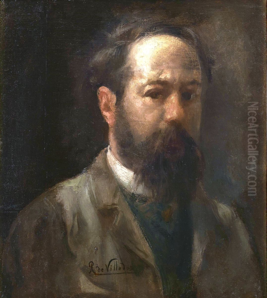 Autorretrato Oil Painting by Ricardo Villodas Y De La Torre