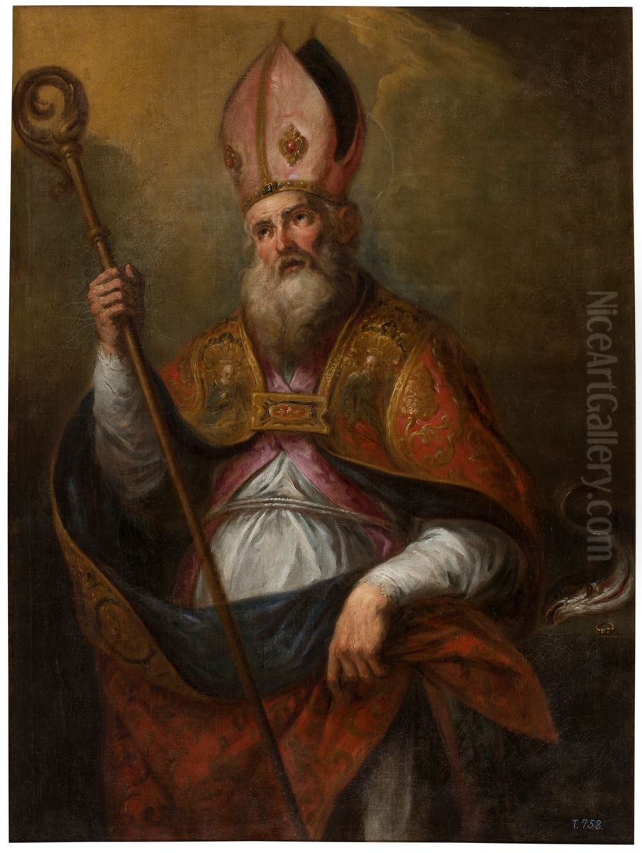 San Atilano Oil Painting by Vicente Berdusan