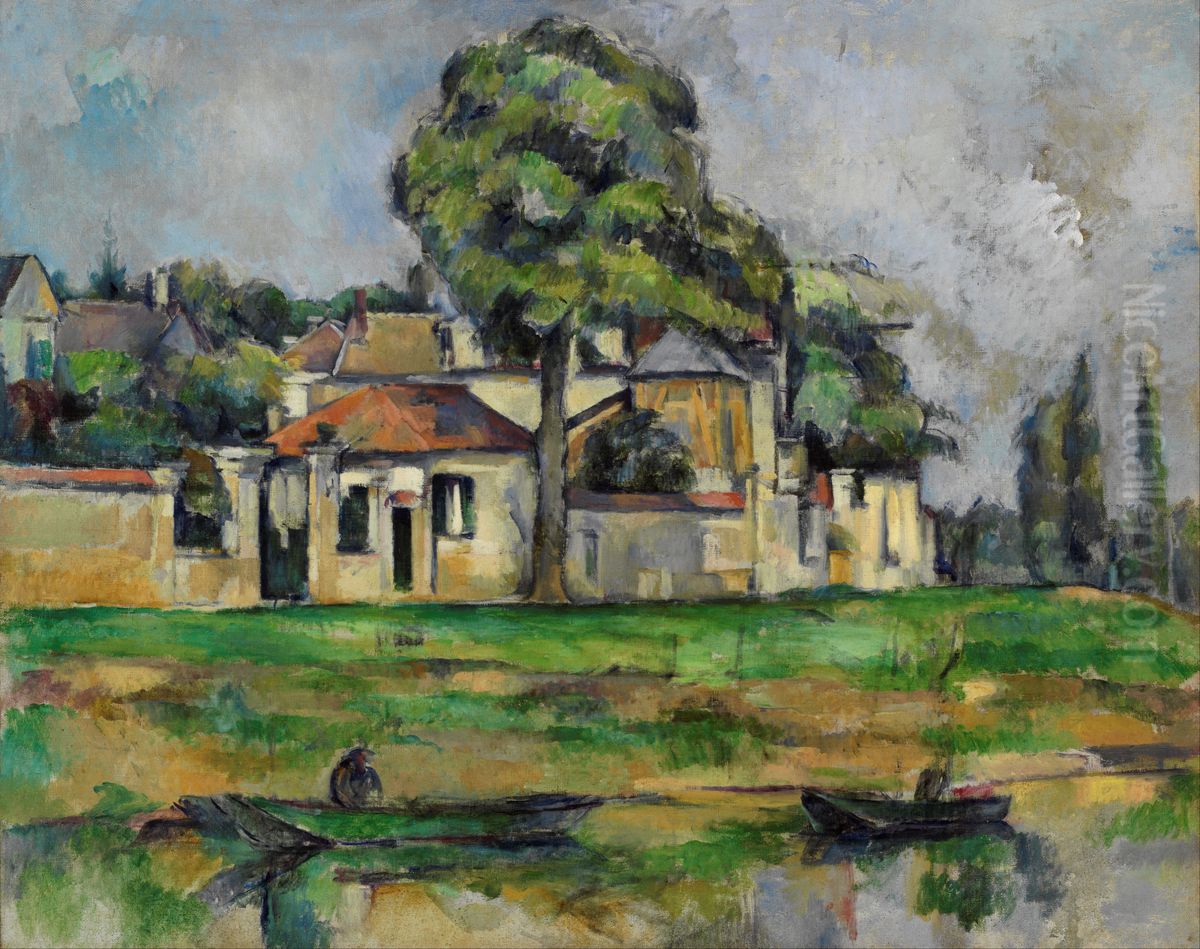 Banks of the Marne Oil Painting by Paul Cezanne
