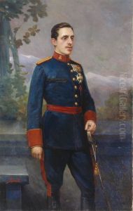 Alfonso XIII con uniforme de campana