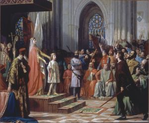 Maria de Molina presenta a su hijo Fernando IV en las Cortes de Valladolid de 1295