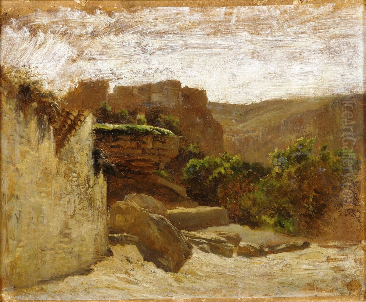 Nuevalos (Aragon) Oil Painting by Carlos de Haes