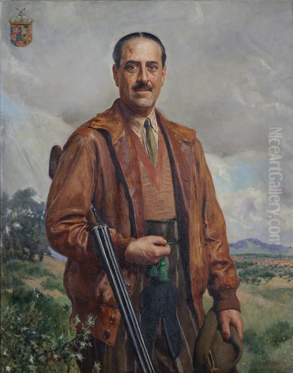 Alvaro Drake, marques de Villablanca Oil Painting by Jose Moreno Carbonero