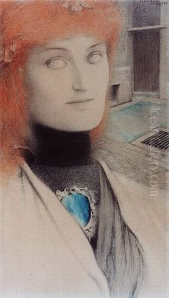 Who Shall Deliver Me? Oil Painting by Fernand Khnopff