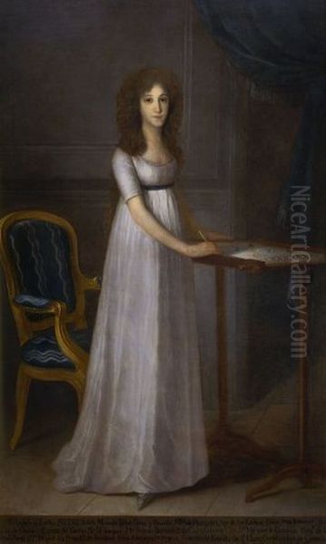 Portrait of Josefa Manuela Tellez-Giron, Marquis de Marguini Oil Painting by Agustin Esteve