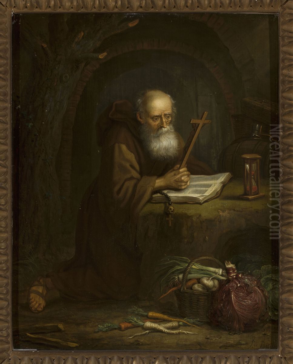 Pustelnik na modlitwie Oil Painting by Balthasar Beschey