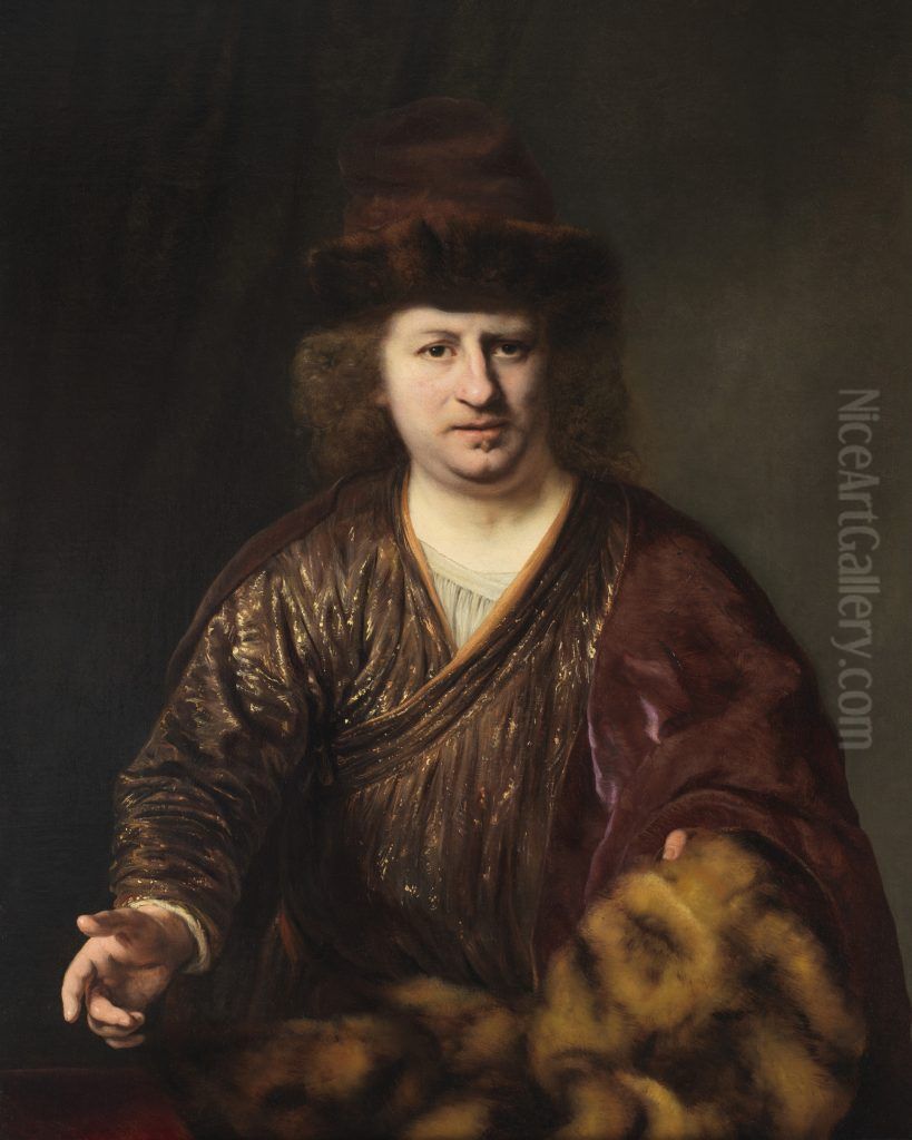 Man with a Fur-Trimmed Hat Oil Painting by Ferdinand Bol