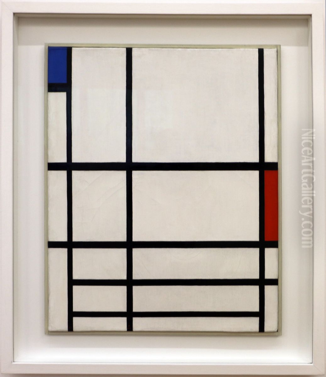 Composition in red, blue and white II Oil Painting by Piet Mondrian