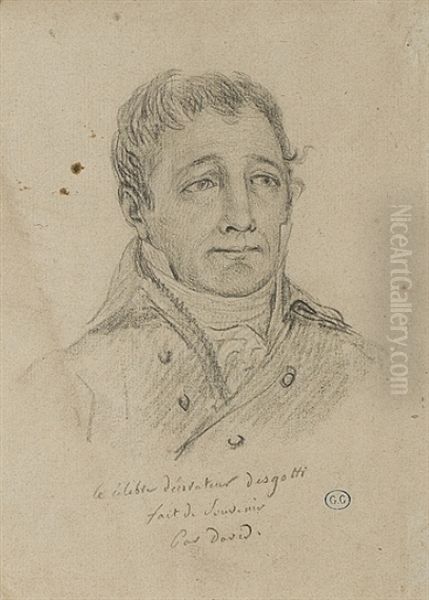 Portrait of Ignace-Eugene-Marie Degotti (1759?-1824) (Ignazio Degotti) Oil Painting by Jacques-Louis David