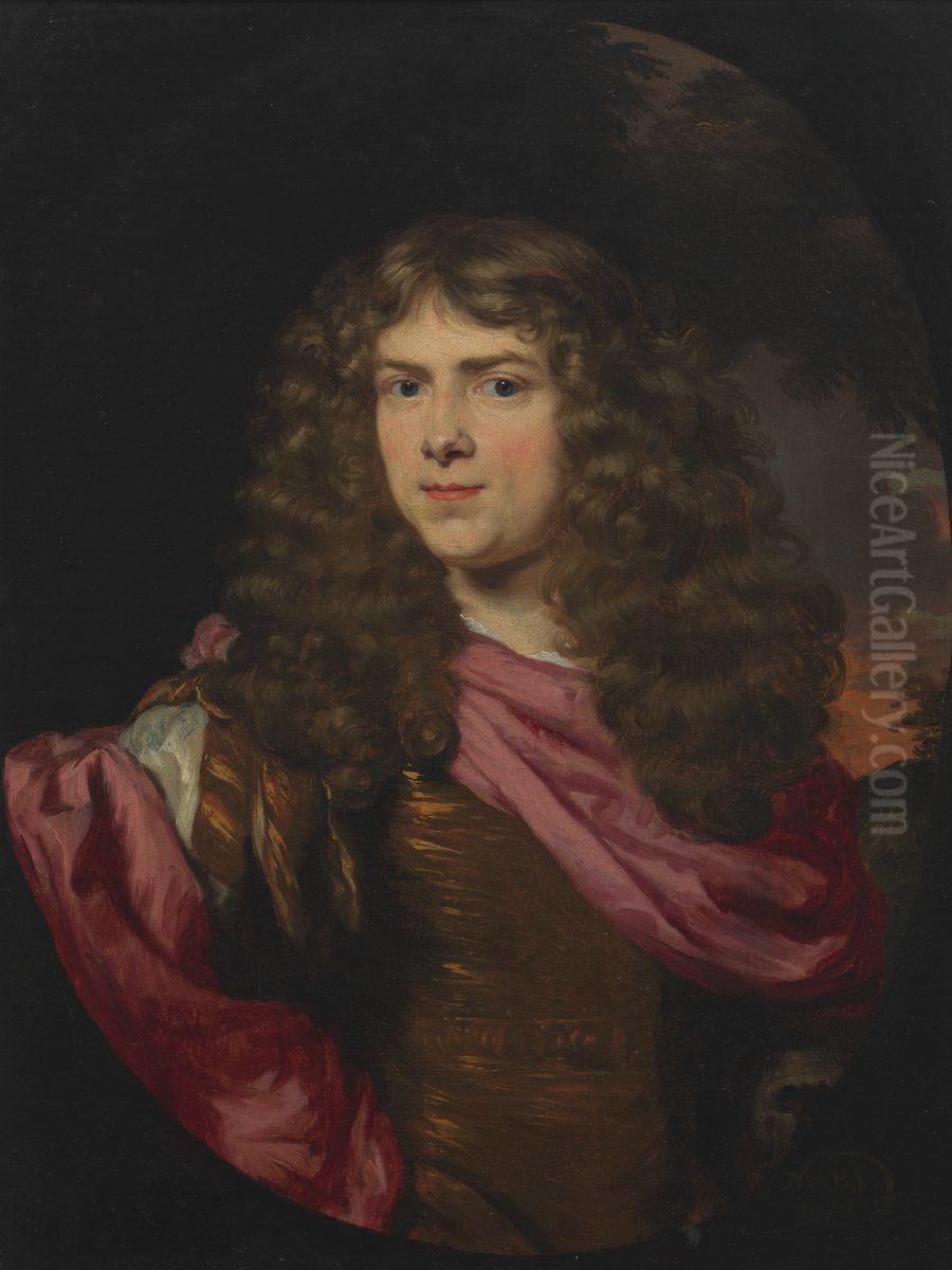 Portrait of Justus van Hoogenhouck (1644-1714) Oil Painting by Nicolaes Maes
