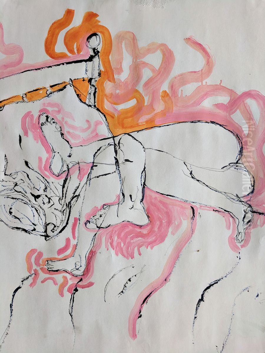 L'Appel du Vide Oil Painting by Gretchen Andrew