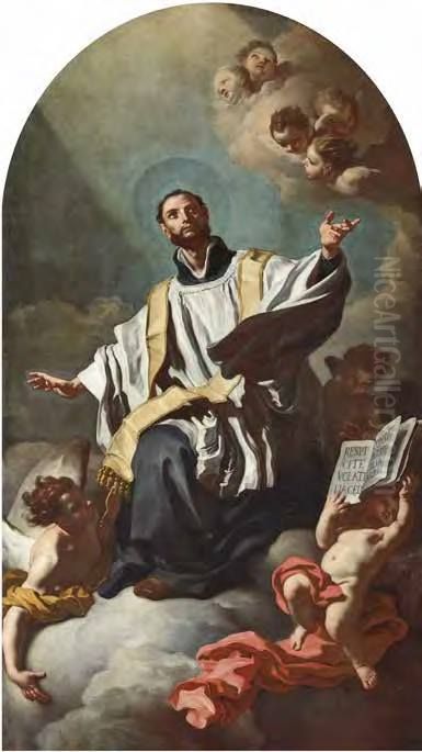 Sanctus Caietanus Oil Painting by Francesco Solimena