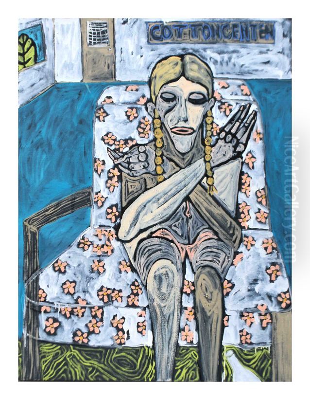 Malignant epithelial ovarian cancer 05 Oil Painting by Gretchen Andrew