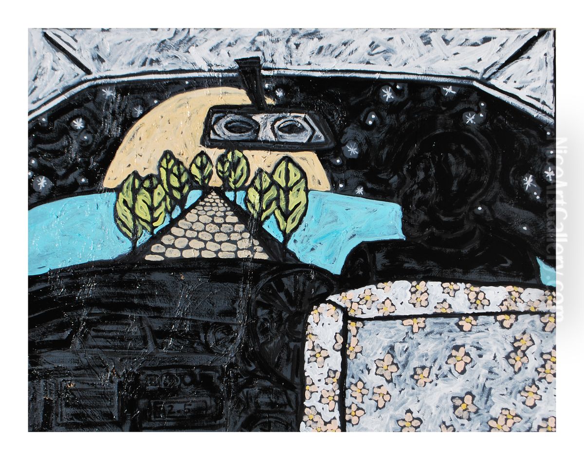 Displacement 4 Oil Painting by Gretchen Andrew