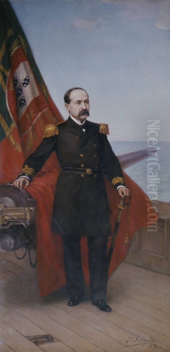 Portrait of Candido dos Reis Oil Painting by Veloso Salgado