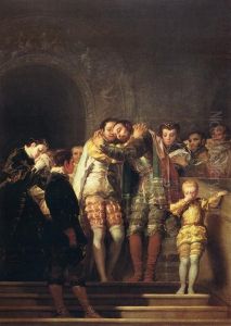 San Francisco de Borja says goodbye to his family