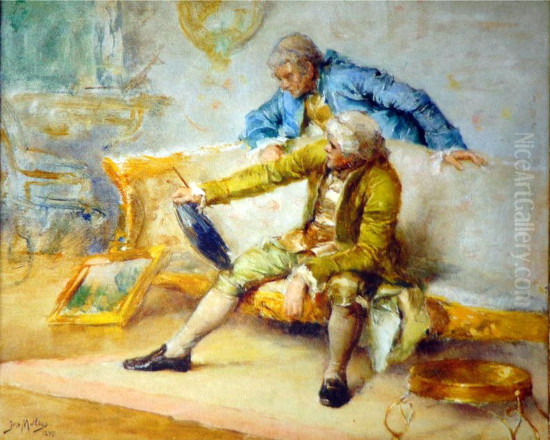 A good acquisition Oil Painting by Jose Malhoa