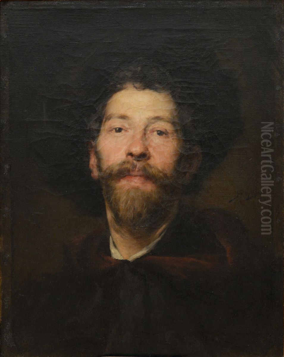 Portrait of Antonio Novais Oil Painting by Jose Malhoa