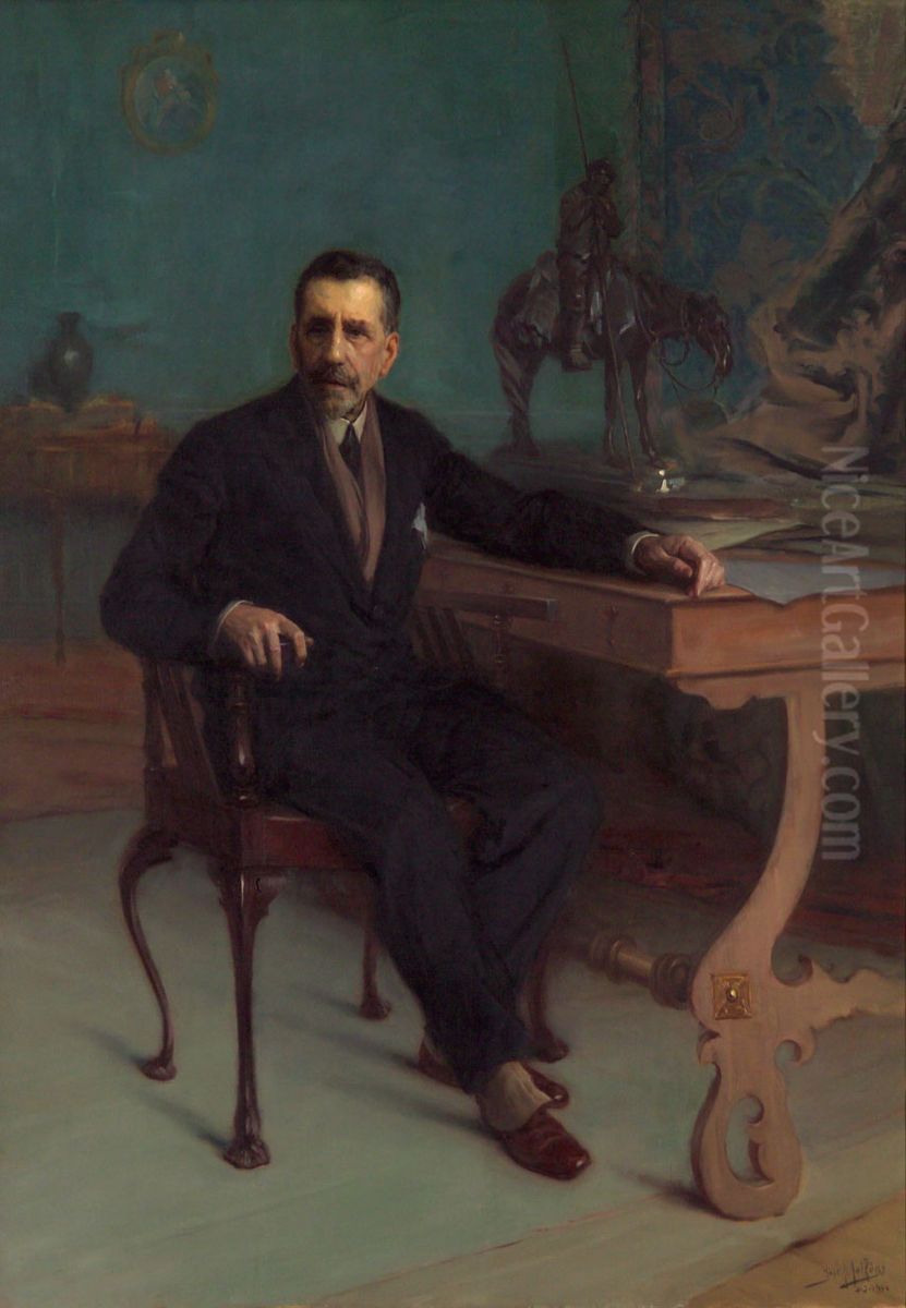 Posthumous portrait of Jose Relvas Oil Painting by Jose Malhoa