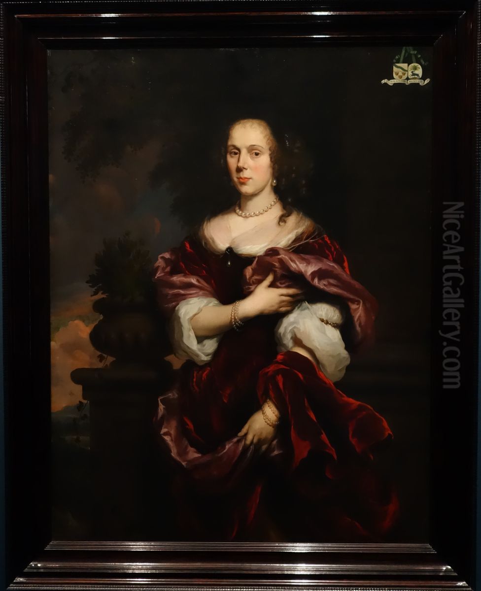 Portrait of Aletta van Hontum (1647-1724) Oil Painting by Nicolaes Maes