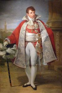 Portrait du marechal Duroc, duc de Frioul, Grand Marechal du Palais de S.M. l'Empereur Napoleon 1er. En costume pour la ceremonie du sacre.