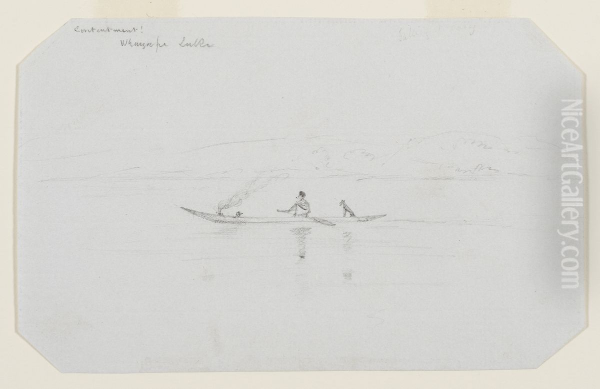Contentment! Whangape Lake. Taking it easy Oil Painting by Charles Heaphy