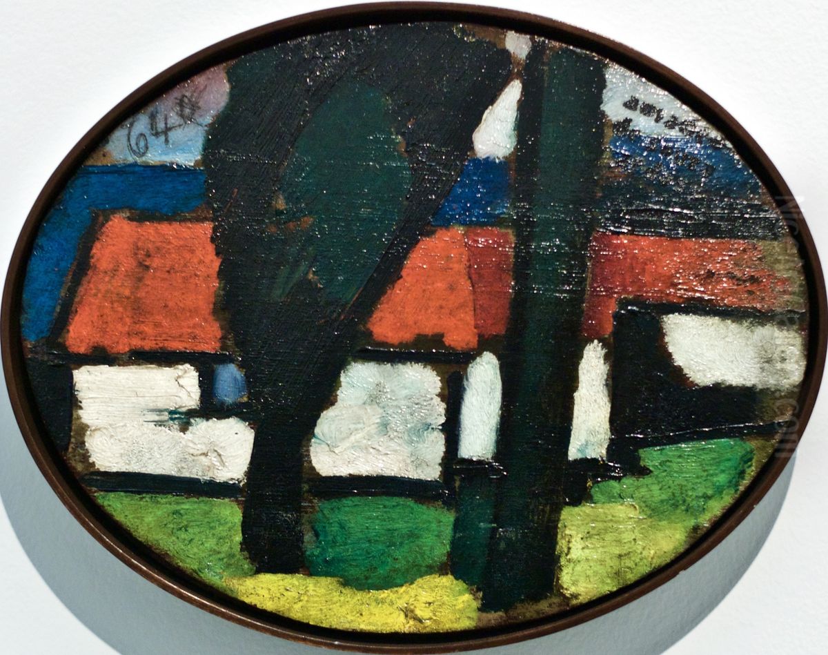 Rustic House Oil Painting by Amadeo De Souza Cardoso