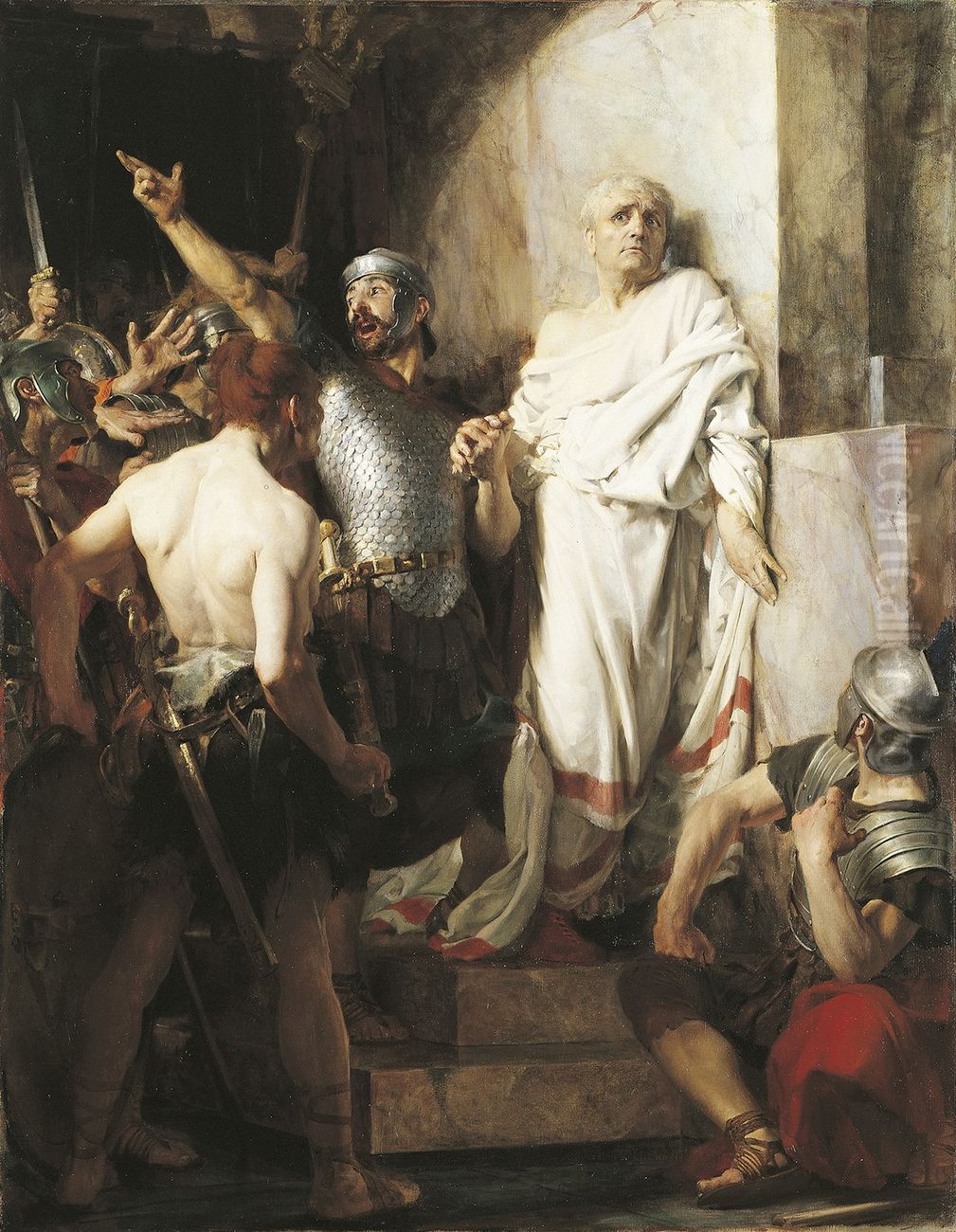Claudius Proclaimed Emperor Oil Painting by Charles Lebayle
