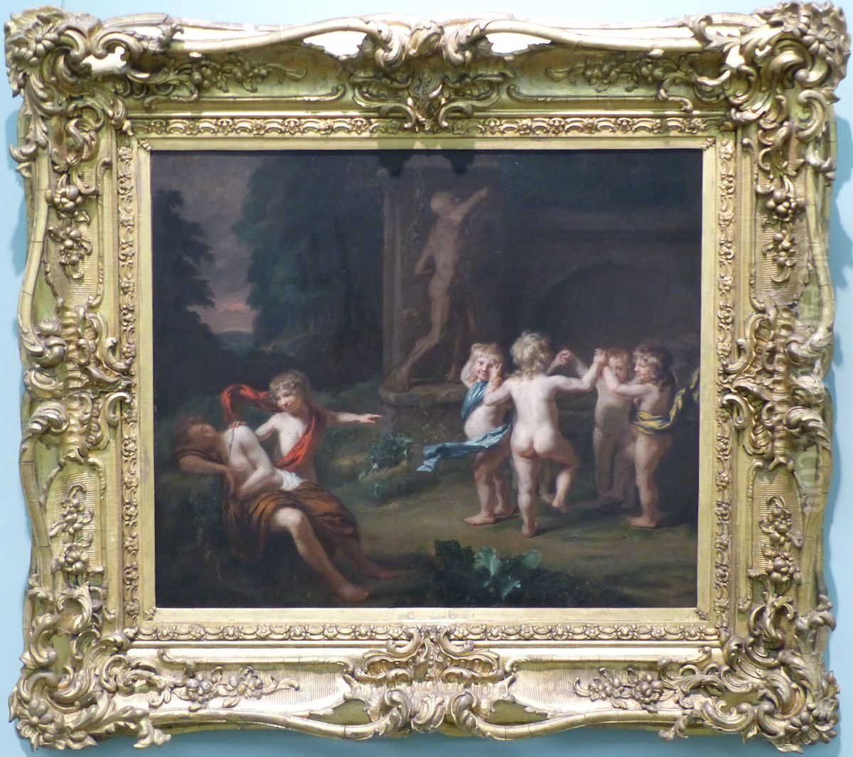 Venus endormie avec des putti dansant Oil Painting by Nicolaes Maes
