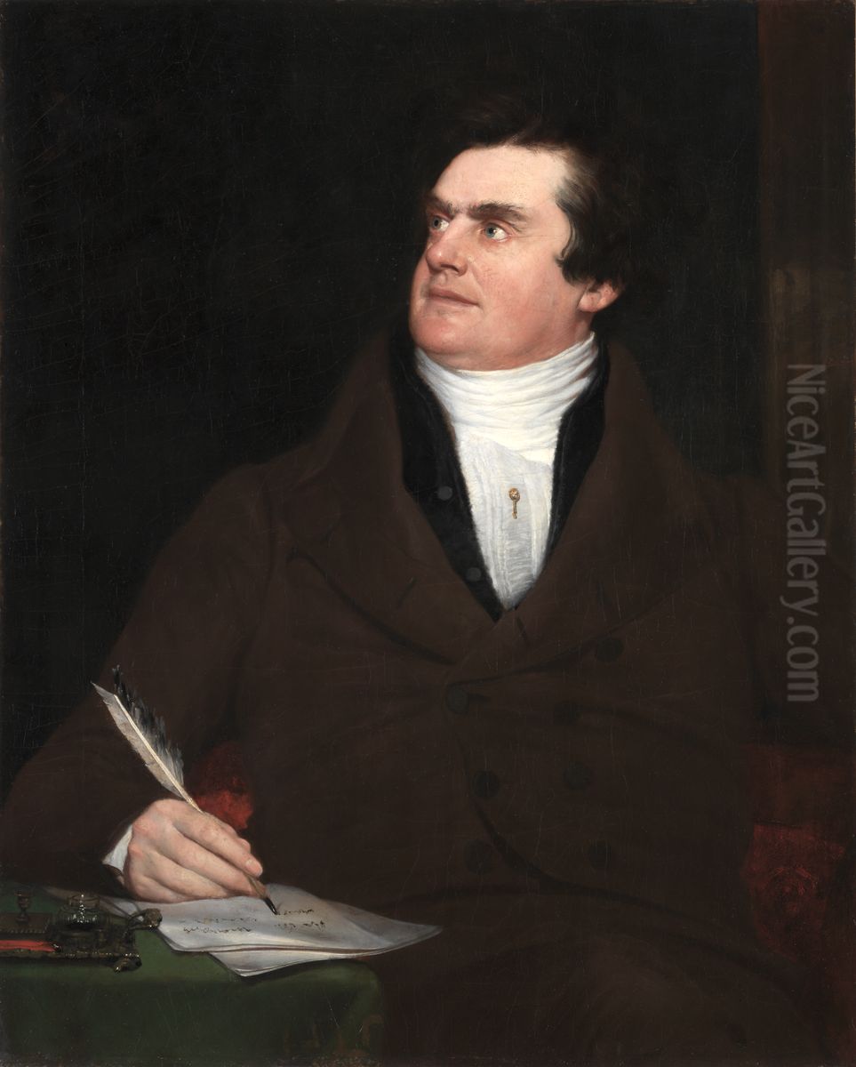 Colonel William Leete Stone Oil Painting by William Page