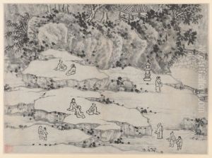 The Nodding Stone Terrace, Tiger Hill, and the Thousand-Man Seat, from Twelve Views of Tiger Hill, Suzhou