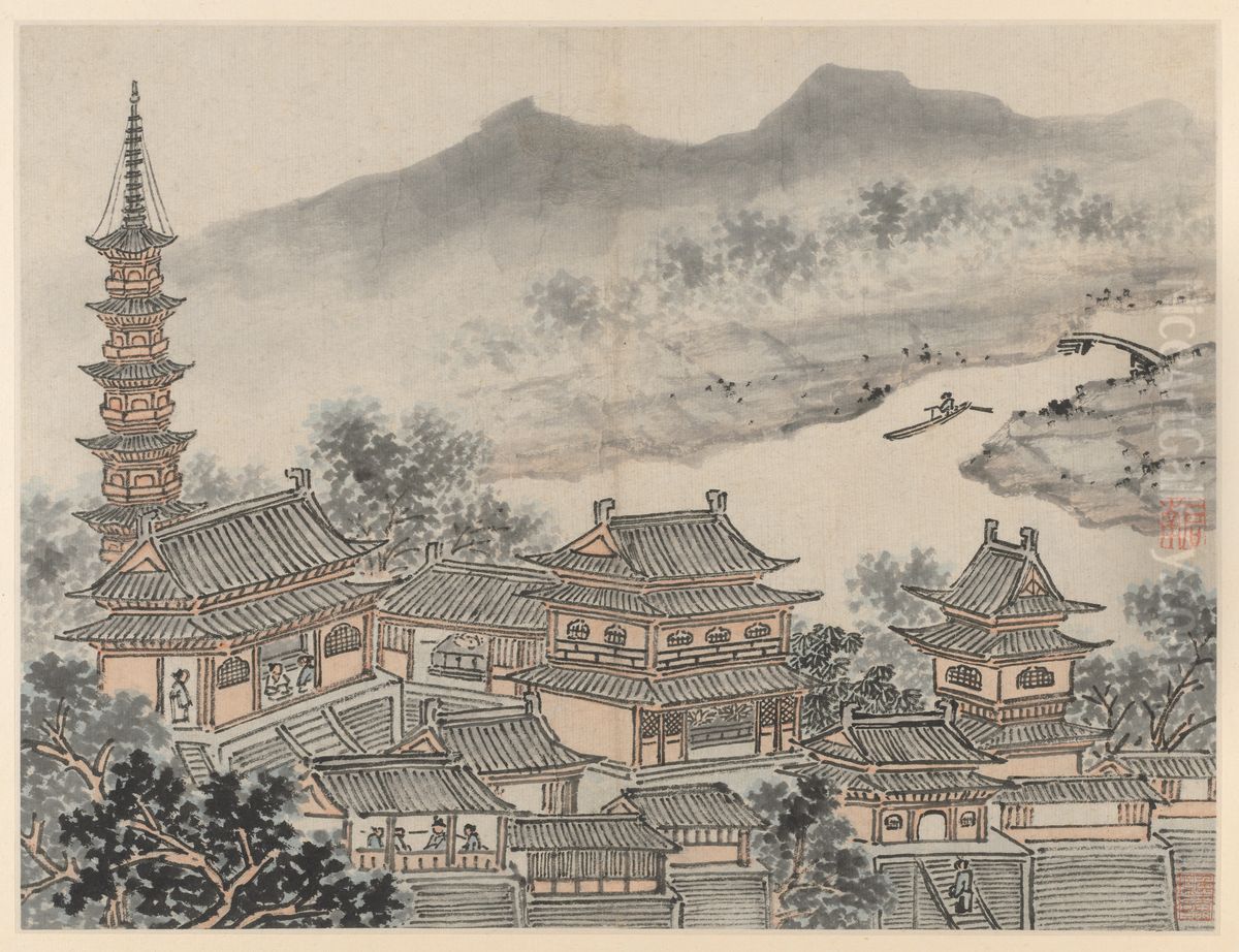 The Thousand Buddha Hall and the Pagoda of the 