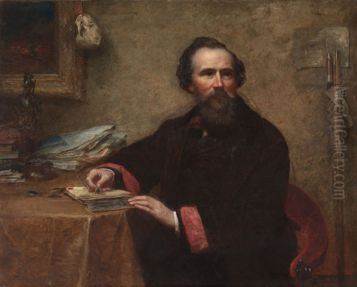 Portrait of Genio C. Scott Oil Painting by Eastman Johnson